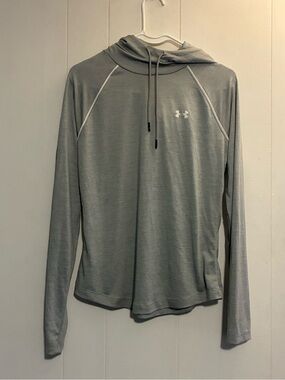 Under Armour Women's Gray Lightweight Hooded Long Sleeve